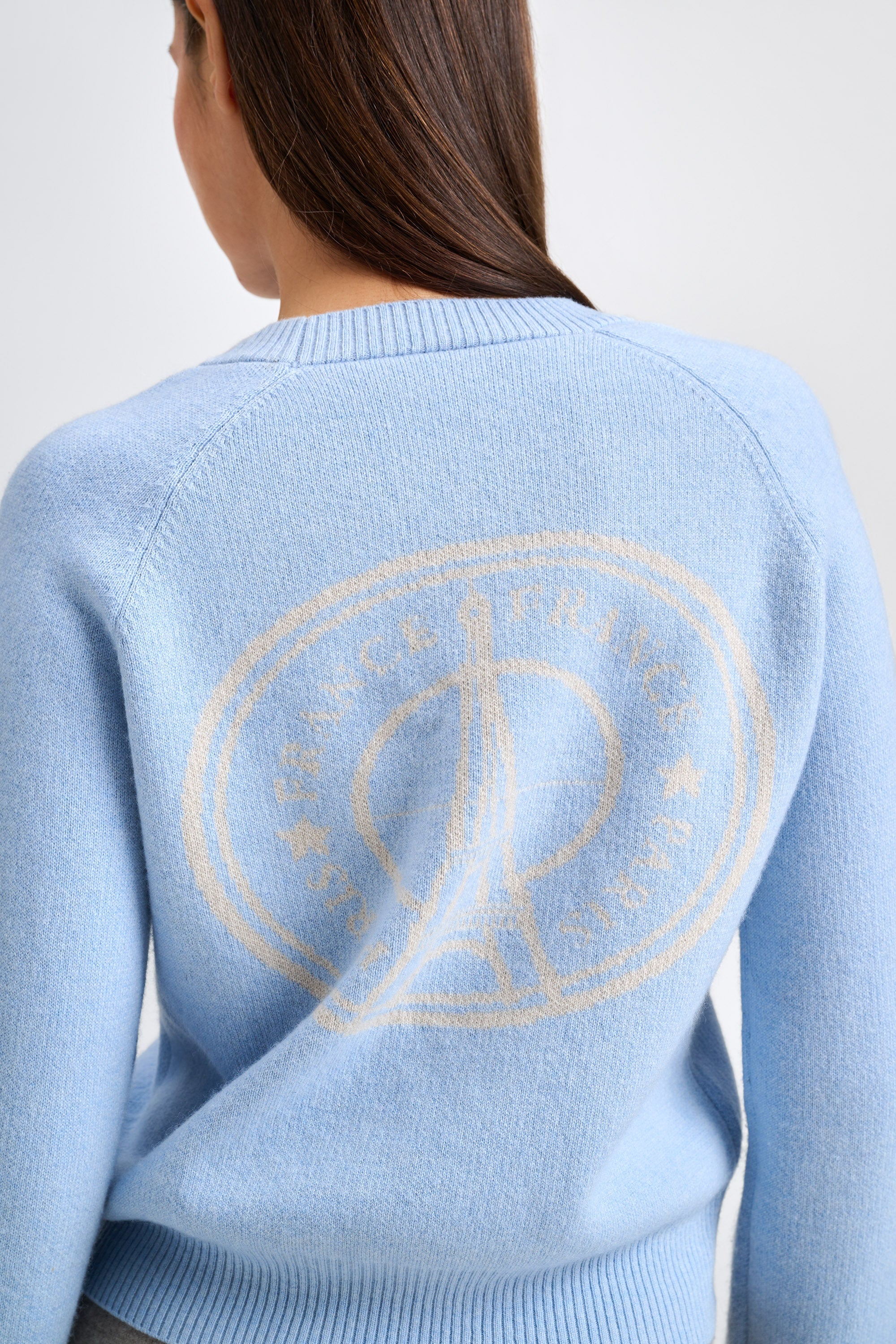 City-Pullover – Paris Intarsia Blau