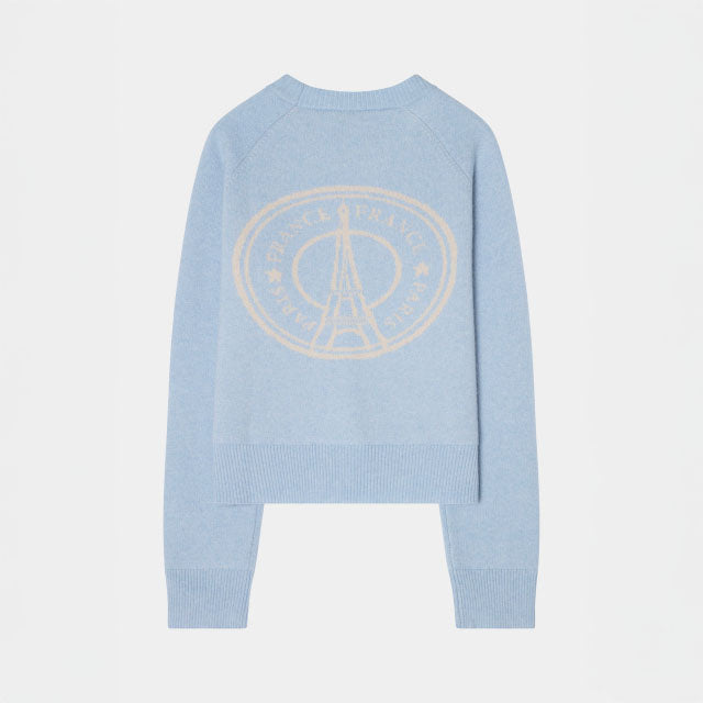 City-Pullover – Paris Intarsia Blau