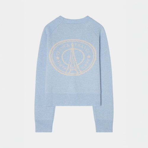 City-Pullover – Paris Intarsia Blau